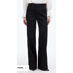 Madewell $148 Superwide Leg Trouser Jeans Black Wash Size 30 NS905
